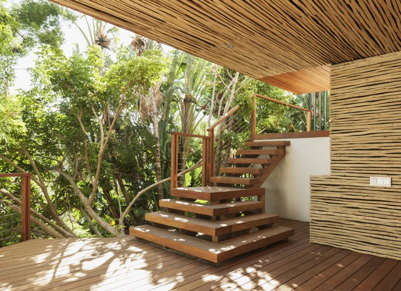 Outdoor Stair Railing Installation