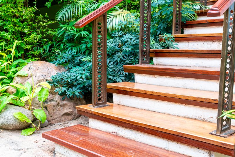 Outdoor Stair Railing Installation