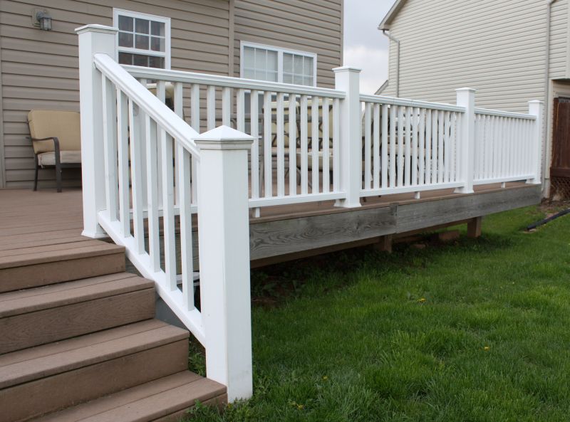 Outdoor Stair Railing Installation