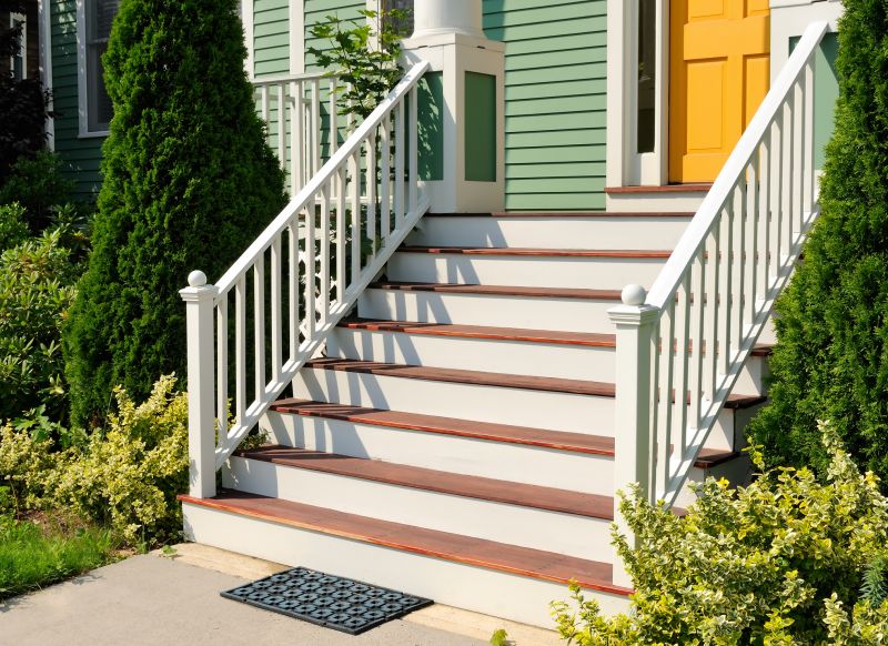 Outdoor Stair Railing Installation